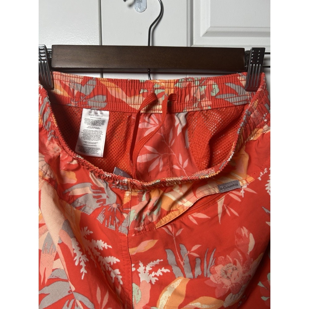 Columbia Sandy River Hiking Shorts XS Tropical Floral Outdoor Coral - Picture 6 of 6